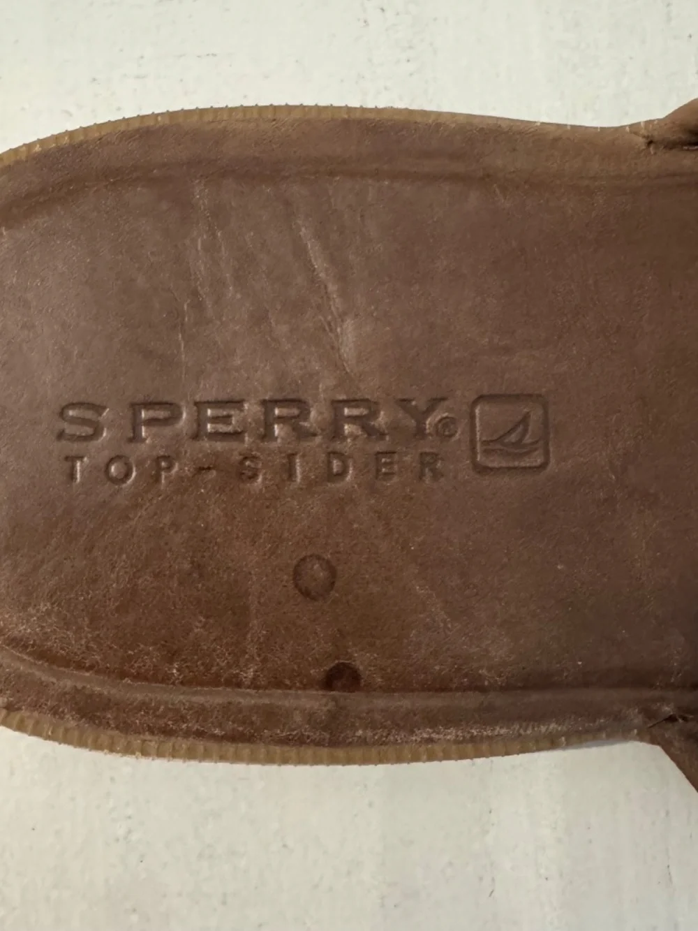 Sperry Top Sider Men's Brown Leather Slip-On Sandals Sz 13M GUC